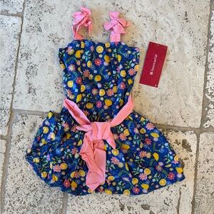 American Girl Fresh Lemons Market Dress For Your Little Girl Size 6 NEW Floral